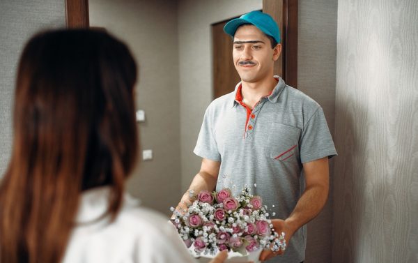Man delivered flowers